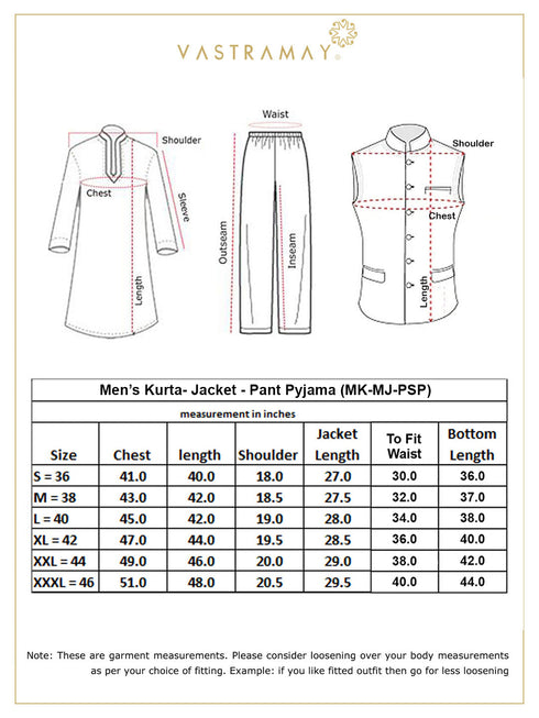 Men's Cream Pure Cotton Nehru Jacket With Short Kurta And Pant Set